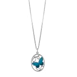 Boma Sterling Silver Turquoise Butterfly Necklace