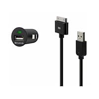 Belkin F8Z446 Micro Auto Charger with Charge Sync Cable for iPhone and iPod