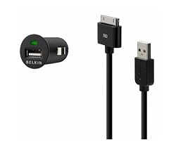 Belkin F8Z446 Micro Auto Charger with Charge Sync Cable for iPhone and iPod