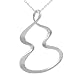 Sterling Silver Open Waves Polished Pendant