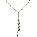 Brass-Tone and Olivine Bead Y-Necklace