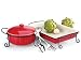 Mayfair & Jackson 5 Piece Red Stoneware Buffet Set with Stand 5154RD