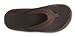 OLUKAI Hokua Men's Beach Sandals, Quick-Dry Flip-Flop Slides, Water Resistant & Wet Grip Rubber Soles, Compression Molded Footbed & Soft Comfort Fit, Dark Java/Dark Java, 11