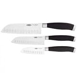 James Martin - Set of 3 Japanese - Style Santoku Knives Knife Set. As shown