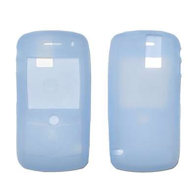 Transparent Blue Gel Silicone Skin Case For Blackberry Pearl 8100