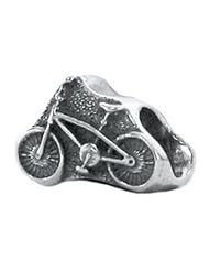 Genuine Zable (TM) Product. 925 Sterling Silver Bicycle Bead Charm. 100% Satisfaction Guaranteed.