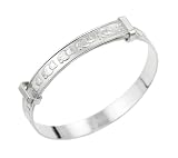 Sterling Silver Baby Teddy Expander Bangle 5cm Diameter