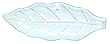 Clear Spanish Recycled Glass Small Banana Leaf Server 15.5"L x 6"W Set / 2