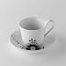 Black Fluted Mega 8.25 Oz Cup and Saucer