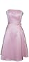 50's Strapless Satin Formal Bridesmaid Prom Dress Holiday Gown, XL, Pink