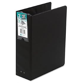 Large Capacity Hanging Post Binder, 11 x 8-1/2, 2 Capacity, Black