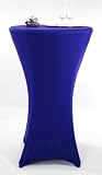 Stretch Tischhusse Stehtischhusse Ø80-85cm blau