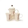 LaCafetiere La Chocolatiere 8 Cup Chocolate Drink Maker Gift Set , 1 Pot and 2 Mugs, Cream