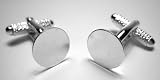 10 X Silver Tone Knurl Cufflink Backs Setting 12mm Pad DIY Findings
