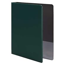 Wilson Jones 384 Heavy Duty D-Ring Binder with Label Holder, 2 Pockets, 2-Inch Ring Size, Hunter Green (W384-44G)