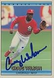 Craig Wilson, St. Louis Cardinals, 1992 Donruss Autographed Card