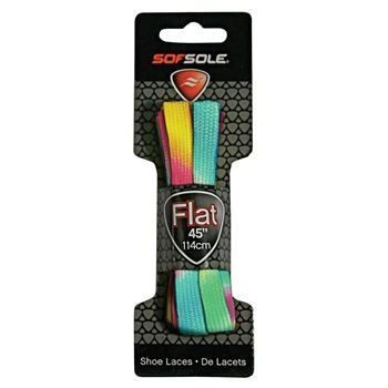 Sof Sole Athletic Neon Flat Shoe Neon Lace (Rainbow, 45-Inch)