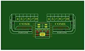High Quality Craps Felt in Green (8 ft. x 5 ft.)