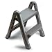 Rubbermaid 4209 EZ Step Folding Stool, 2-Step, Metallic Cylinder