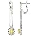 Chrysoberyl cats eye and white gold earring.
