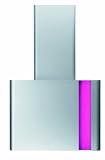 Gorenje designed by Karim Rashid DQGA65KR Kaminhaube / Breite: 59.5 cm  / silber / Touchcontrol Bedienung / Einsatz in 6 Farben beleuchtet