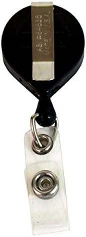 Henry the Buttonsmith Om Deluxe Retractable Badge Reel With Belt Clip and Extra-Long 36 inch Standard Duty Cord - Made in the USA, 1 Year Warranty