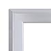 SnapeZo Poster Frame 18x24 Inches, Silver 1 Inch Aluminum Profile, Front-Loading Snap Frame, Wall Mounting, Sleek Series