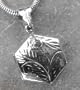 Sterling Silver Etched Classy Hexagon Locket Pendant