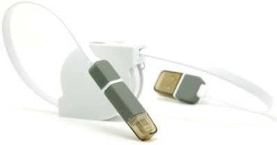 2 In1 Retractable Adaptors Usb Data Cable TPE Wired USB Charge Sync Cable with Micro Connector for HTC Samsung, Blackberry, for Iphone 5 5s 6 6plus (white)