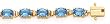 14K OVAL BLUE TOPAZ BRACELET 6X4MM, 7"