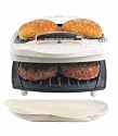 George Foreman GR10ABW Champ Grill with Bun Warmer, White