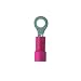Panduit PV18-6RX-CY Ring Terminal, Vinyl Expanded Insulation, 22 - 18 AWG Wire Range, #6 Stud Size, Red, 0.03" Stock Thickness, 0.170" Max Insulation, 0.25" Terminal Width, 0.89" Terminal Length, 0.22" Center Hole Diameter (Pack of 100)