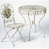 Bistro Set - Table and Chair (White) (27.5d x 29h)