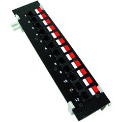 Cables Unlimited UTP-9000 12 Port Cat6 Surface Mount Patch Panel (Black)