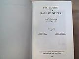 Festschrift Fuer Karl Schneider (9027220115) by Kurt Jankowsky