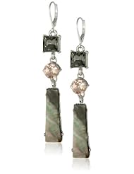 Kenneth Cole New York "Shell Brilliance" Geometric Shell and Crystal Triple Drop Earrings