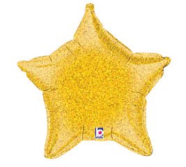 Holographic Gold Star Shaped Shiny 21