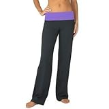 (5015-PR-L-33) - Relaxed Fit Fold-Over Waistband Yoga Pant