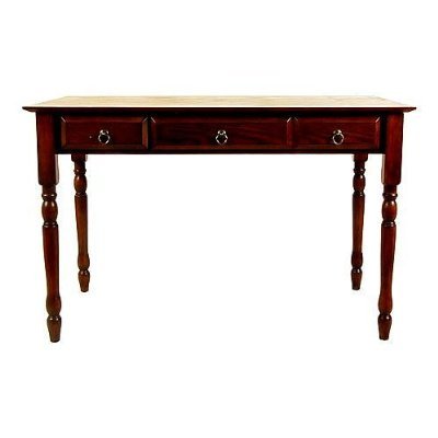 Carolina Cottage Chestnut Finish Hamilton Desk with Turned Legs