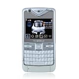 W9000 wifi quadri-bande double carte tv java caméra double lampe de poche clavier QWERTY barre d'argent de téléphone portable (carte 2GB TF)