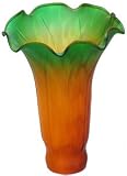 Meyda Dale Tiffany Style Pond Lily Flower Glass Replacement Lamp Shade Amber & Green (Large Size) 4.5 Wide X 6 Tall X 1.5 Fitter for Pond Lilly Globe Bulb Lamps 31Wywst91XL. SL160 Meyda Dale Tiffany Style Pond Lily Flower Glass Replacement Lamp Shade Amber & Green (Large Size) 4.5 Wide X 6 Tall X 1.5 Fitter for Pond Lilly Globe Bulb Lamps
