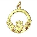 9ct Yellow Gold Claddagh pendant