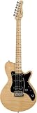 Godin SD 22 Leaftop Electric Guitar, Natural Flame - Maple Fingerboard