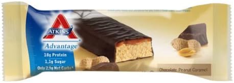 Atkins Advantage Chocolate Peanut Caramel Low Carb Bar 60 g (Pack of 15) by Atkins Advantage