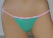 Ladies Nylon/spandex String Bikini Panty with Contrast Binding