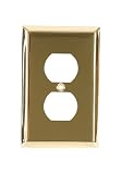 GE 52103 Brass Traditional Duplex Receptacle Wall Plate