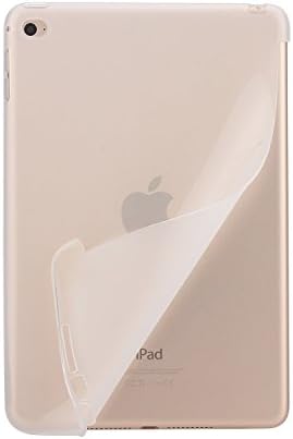 TPU Silicone Back Cover for Apple iPad Mini 4 Smart Cover Compatible (white)