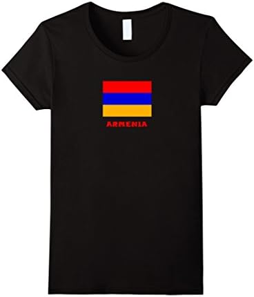 Armenia National Flag T-shirt Armenian National Flag T-shirt - Female Medium - Black