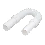 uxcell　排水管　シンクベイスンホース　リトラクタブルパイプ　プラスチック　ホワイト　31mmインレット内径