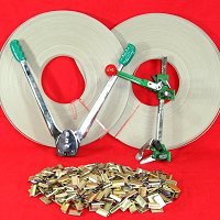 Anytime Tools Complete Packaging STRAPPING TOOL KIT + 400 Seals + 2 Banding Rolls 345 ft. Supply